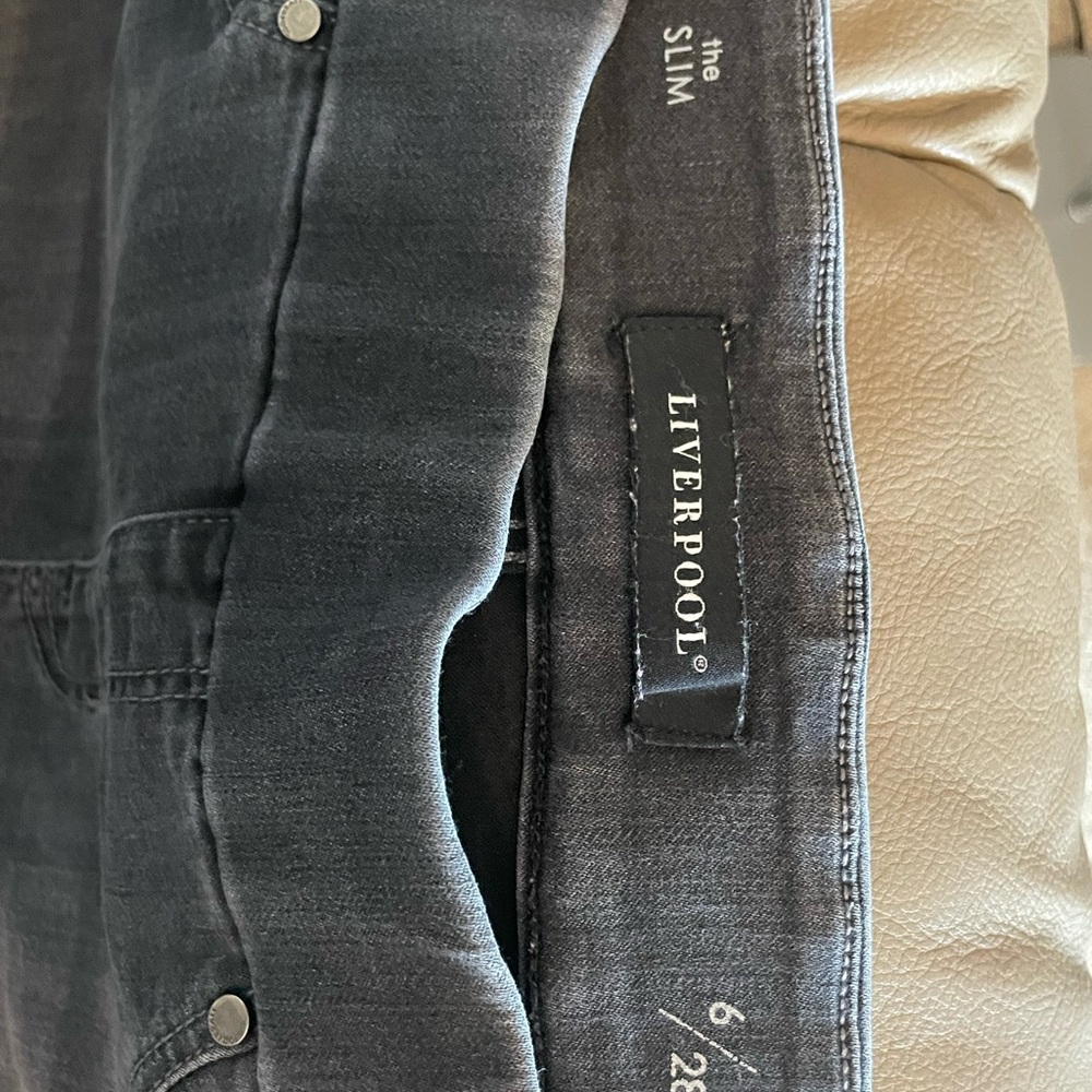 Liverpool women’s slim Fit pull on grey jeans